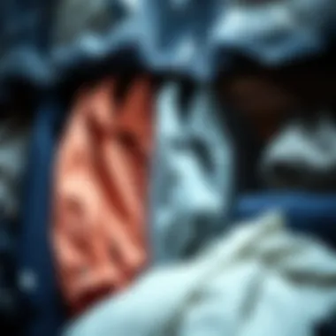 Clothes preserved in vacuum-sealed bags