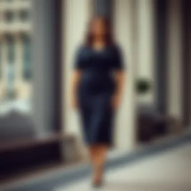 Stylish plus size dress suitable for a professional setting