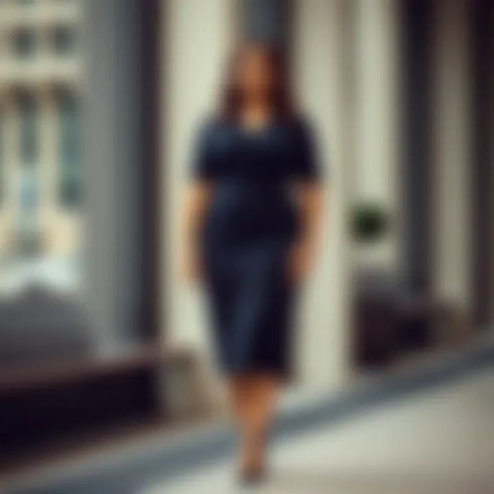 Stylish plus size dress suitable for a professional setting