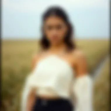 Sustainable fabrics used in notch neck crop tops