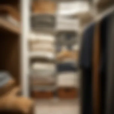 Cozy and stylish blanket storage solution in a closet