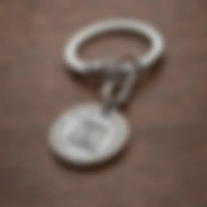 A personalized keychain symbolizing fatherhood