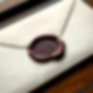 Elegant Envelope with Wax Seal A beautifully sealed envelope showcasing a wax stamp seal