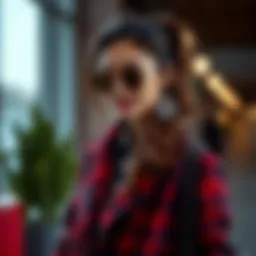 Elegant plaid outfit showcasing versatility