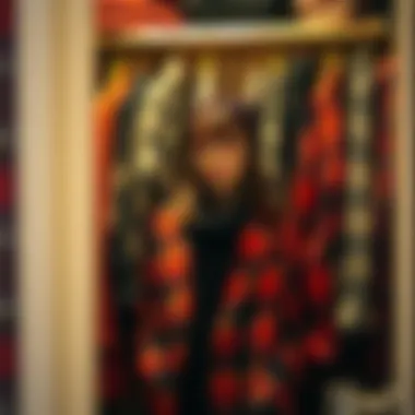 Seasonal plaid styling options in a wardrobe