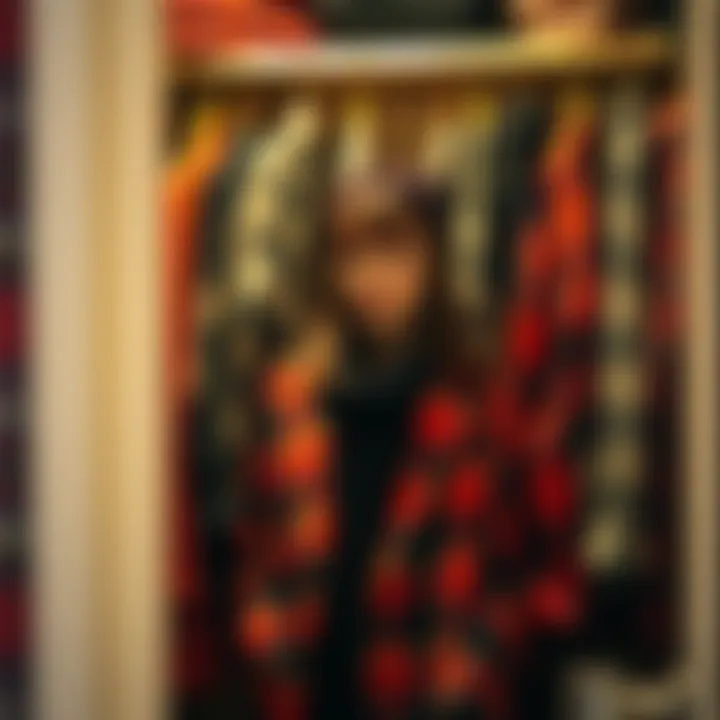 Seasonal plaid styling options in a wardrobe