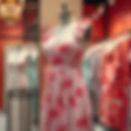 A stylish plus size bathing dress showcased on a mannequin