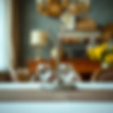 Elegant purse hook displayed on a dining table