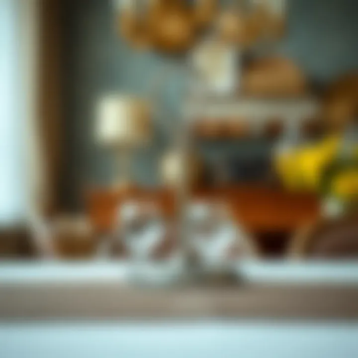 Elegant purse hook displayed on a dining table