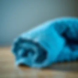 Microfiber towel showcasing absorption capabilities