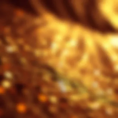 Close-up of sequins reflecting ambient light