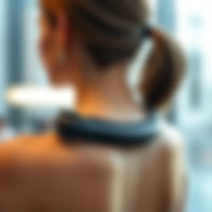 Elegant posture enhancement tool showcasing modern design