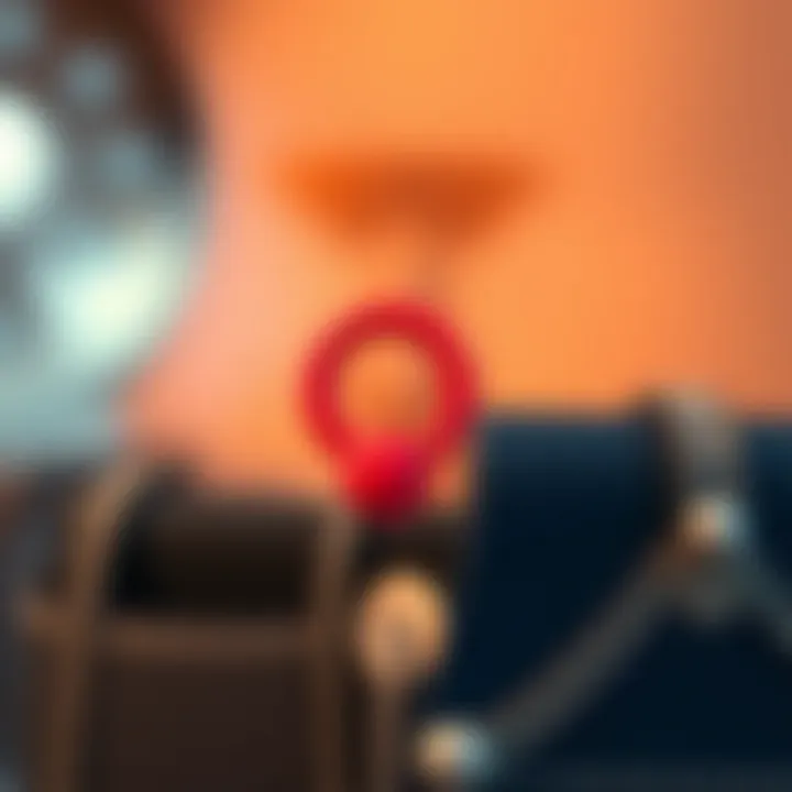 Stylish Silicone Belly Button Ring in Focus Close-up view of a silicone belly button ring in a stylish and trendy setting