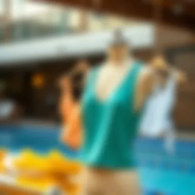 Styling Options for Sleeveless Swimming Tops Diverse styling options for sleeveless swimming tops displayed on a stylish backdrop.