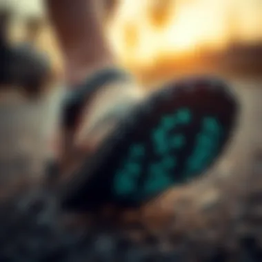 Non-Slip Grip Technology Close-up of non-slip sole demonstrating grip technology