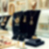 Elegant presentation of jewelry in clear plastic bags