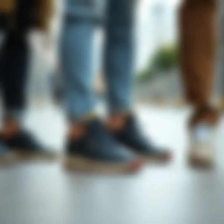 Pairing sneakers with various outfits