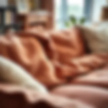 Variety of sofa cover materials and textures