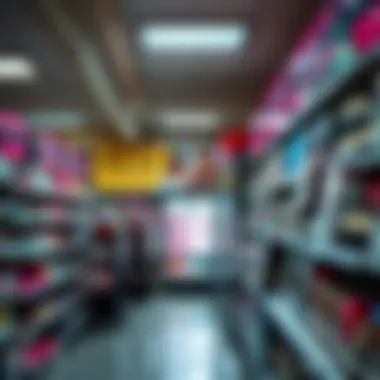 Local Beauty Supply Store for Press-On Nails Shopping scene at a local beauty supply store