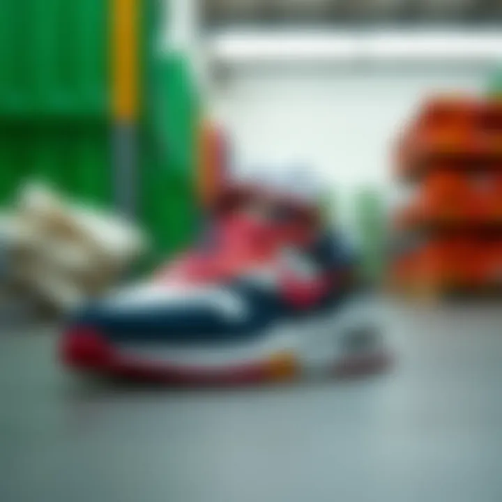 Sustainable Choices in Colorblock Sneaker Production Material selection for sustainable colorblock sneaker design.