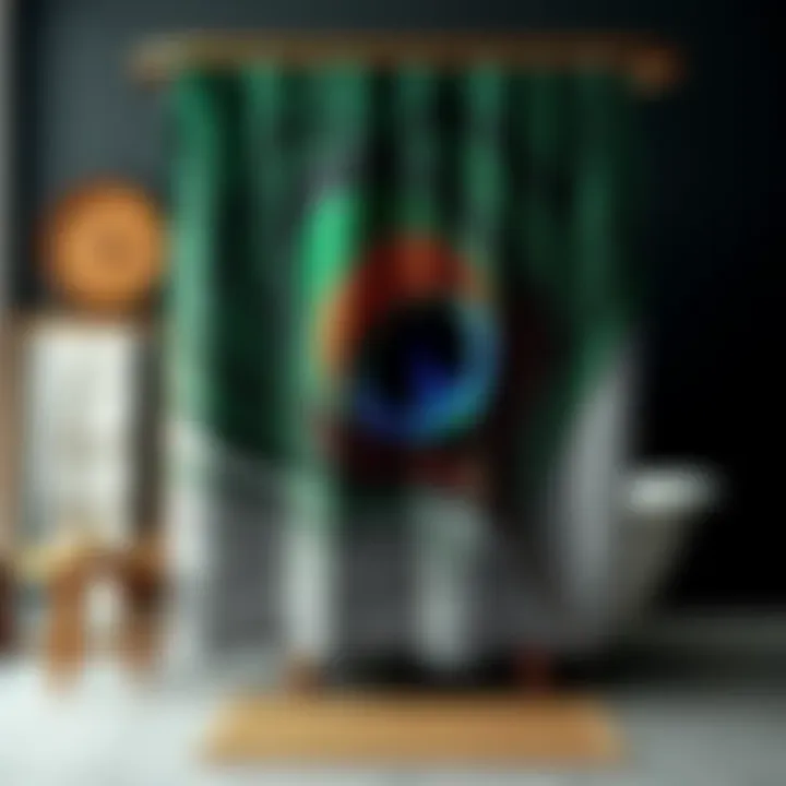 Notable The Allure of Peacock Feather Shower Curtains