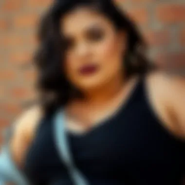 Stylish layering techniques with plus size black tanks