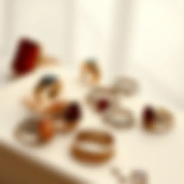 Luxurious Fashion Arrangement A fashionable arrangement of sexy rings on a luxurious surface