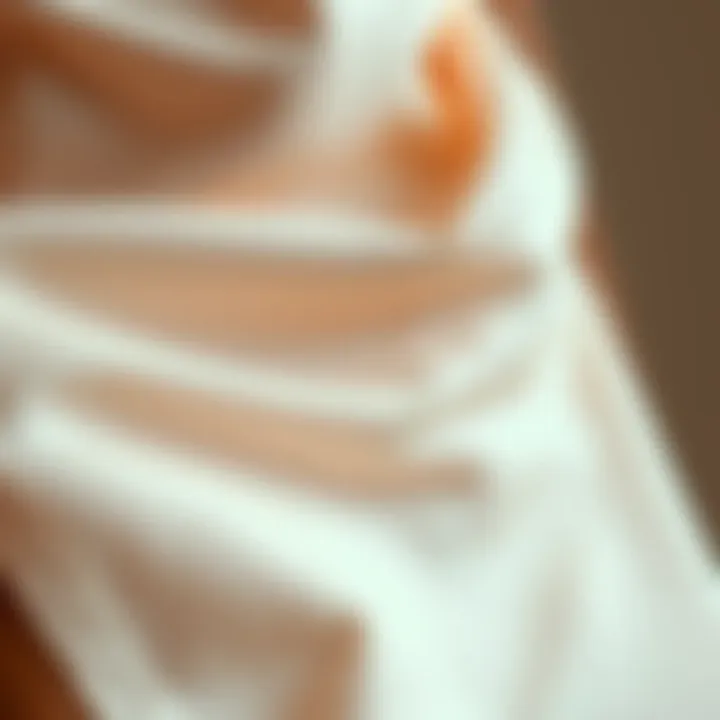 Close-up of exquisite fabric texture in a skort