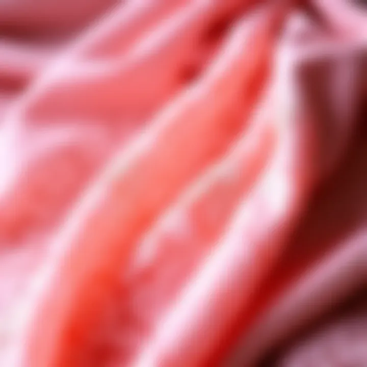 Luxurious Textiles Luxurious fabric swatches showcasing pink lace materials