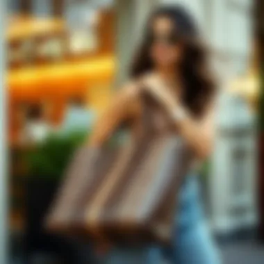 Chic Styling with Snake Skin Tote Bag Stylish outfit paired with a snake skin tote for a chic look