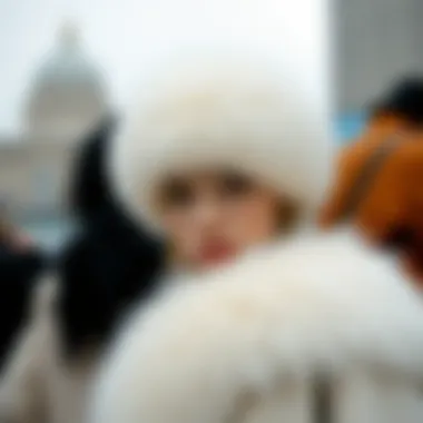 Artistic representation of fur ethics and sustainability in fashion