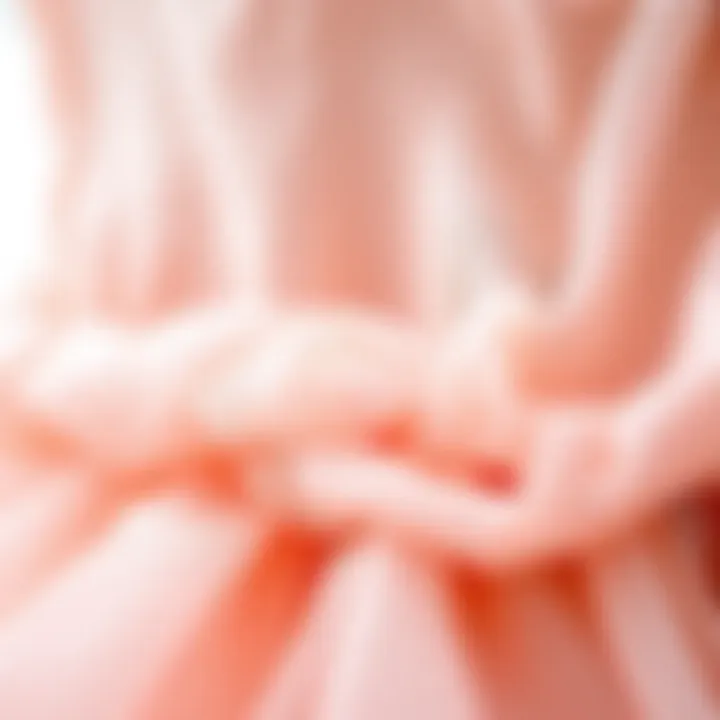 Textural Beauty Close-up of delicate fabric swatches used in ballet dresses