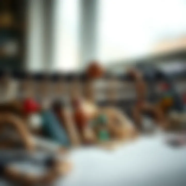 An artistic representation of different g strings with charms made from various materials, demonstrating diversity in fashion.