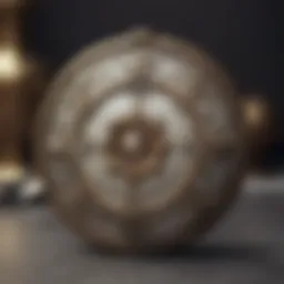 Elegant vintage pocket mirror with intricate design