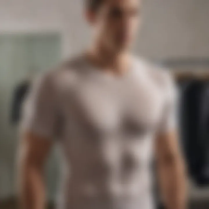 A stylish shaper undershirt displayed on a mannequin