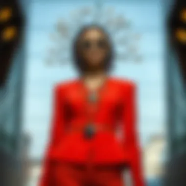 Stylish outfit featuring accessories made from crystal tree elements