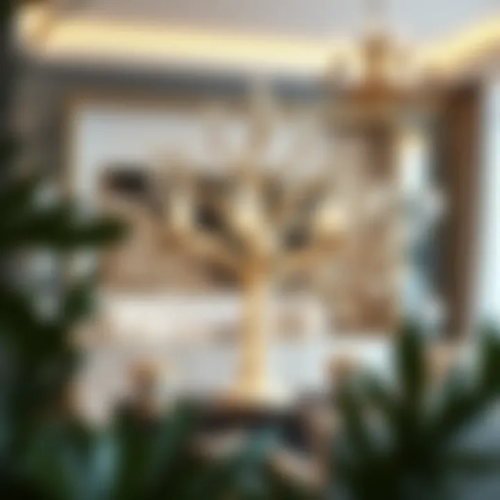 Elegant display of crystal trees in home decor setting