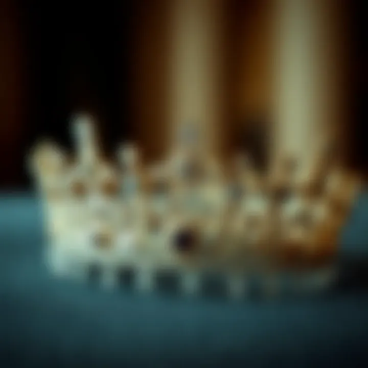 Historical representation of royal tiaras in cultural contexts