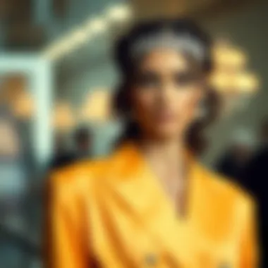 Modern fashion ensemble accentuated by the Diana Tiara