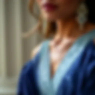 Close-up of the surplice neck detailing