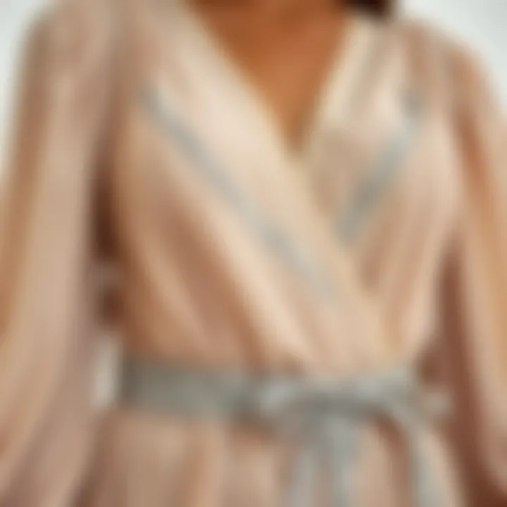 Glitter accents on the dress fabric