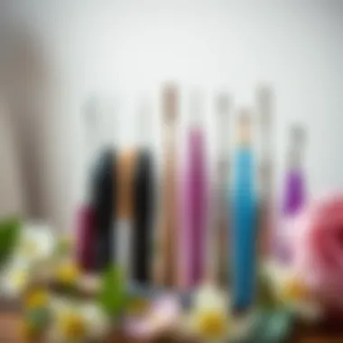 Diverse Tools for Eyebrow Grooming A variety of eyebrow hair removal tools displayed elegantly