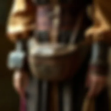 Historical variations of belly bag purses from different eras.