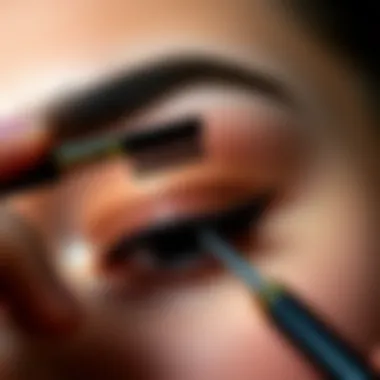 Demonstration of effective eyelash combing technique