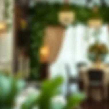 Event setting enhanced by the elegance of artificial ivy foliage