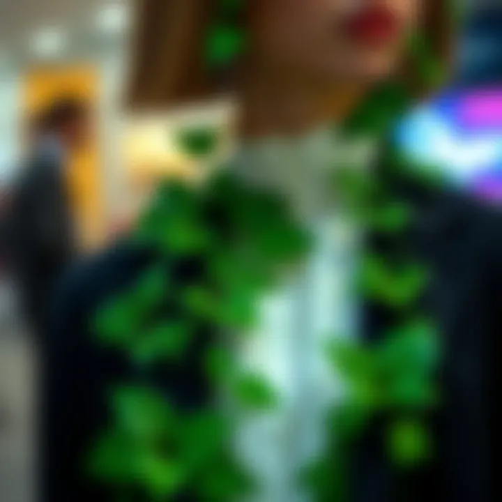 Fashion accessories featuring faux ivy elements for unique style