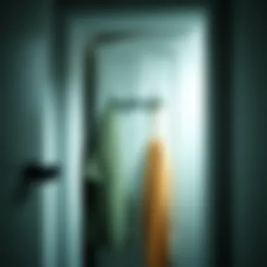 Functional closet door hook rack in a compact space