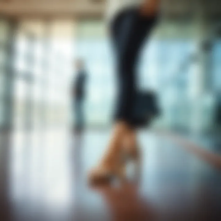 Chic Outfit Featuring Open Toe Shoes in a Professional Setting A chic outfit featuring open toe shoes in a professional setting