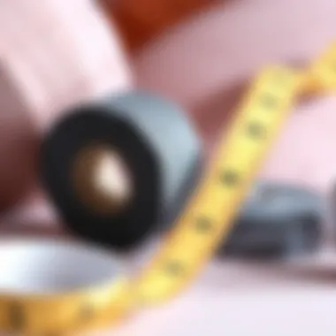 Essential Strapless Dress Tape Close-up of strapless dress tape with a measuring tape