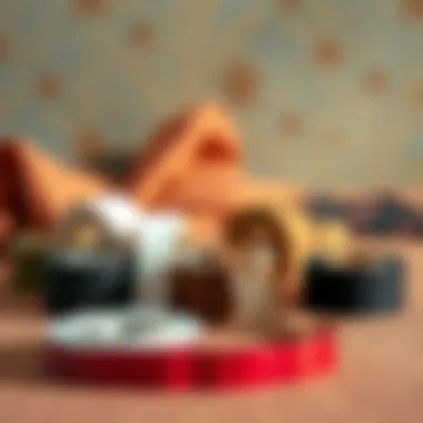 Diverse Types of Dress Tape Various types of dress tape displayed on a stylish background